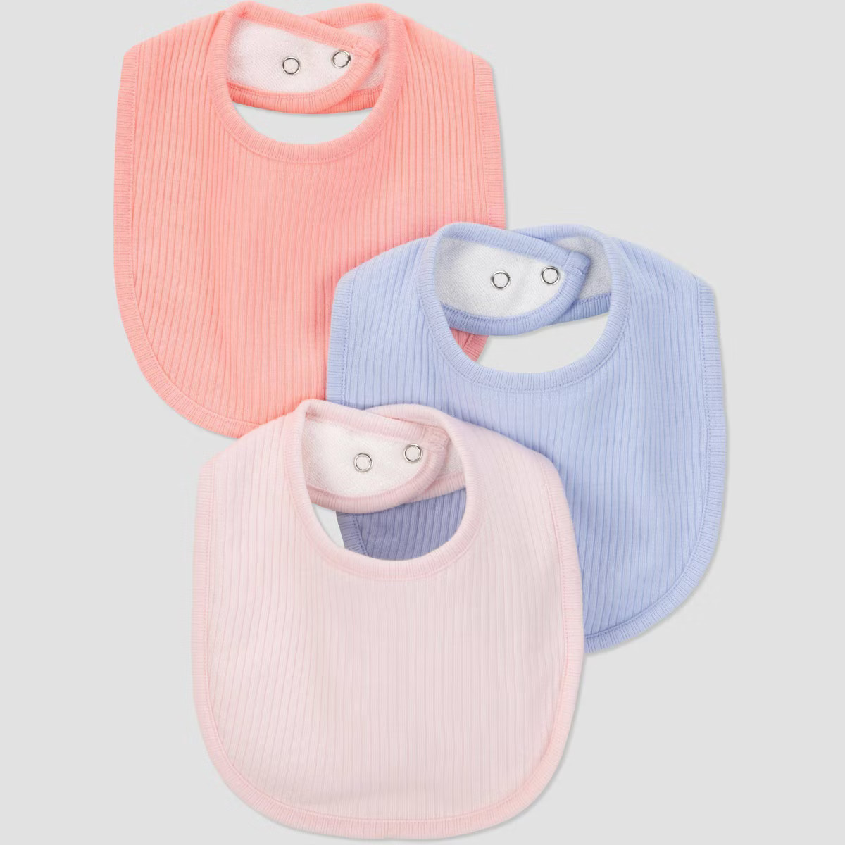 Carter's Just One You®️ Baby 3pk Coral Bib - Pink/Blue | Target