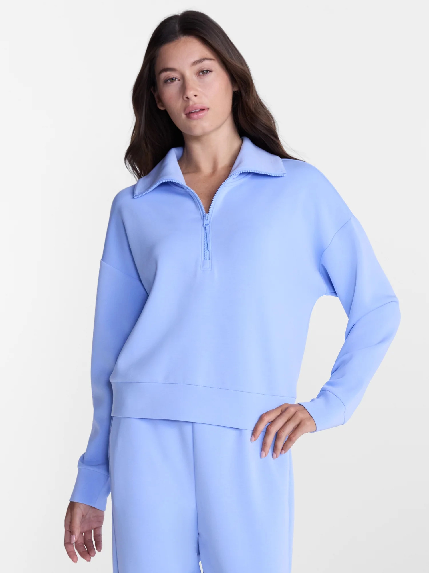 Avia Women's and Women's Plus Knit Quarter Zip Pullover, Sizes XS-4X | Walmart (US)