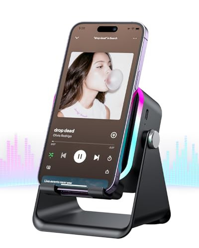Oresoc Induction Speaker 5-in-1 Bluetooth Audio for iPhone Android with Phone Stand, Adjustable Desktop Phone Holder with Charger & RGB Light, Cool Tech Gadgets Gifts for Men Women Teens | Amazon (US)