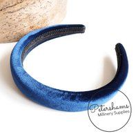 30mm Skinny Super Padded Velvet Headbands For Hat Making & Millinery - Navy Blue | Etsy (US)