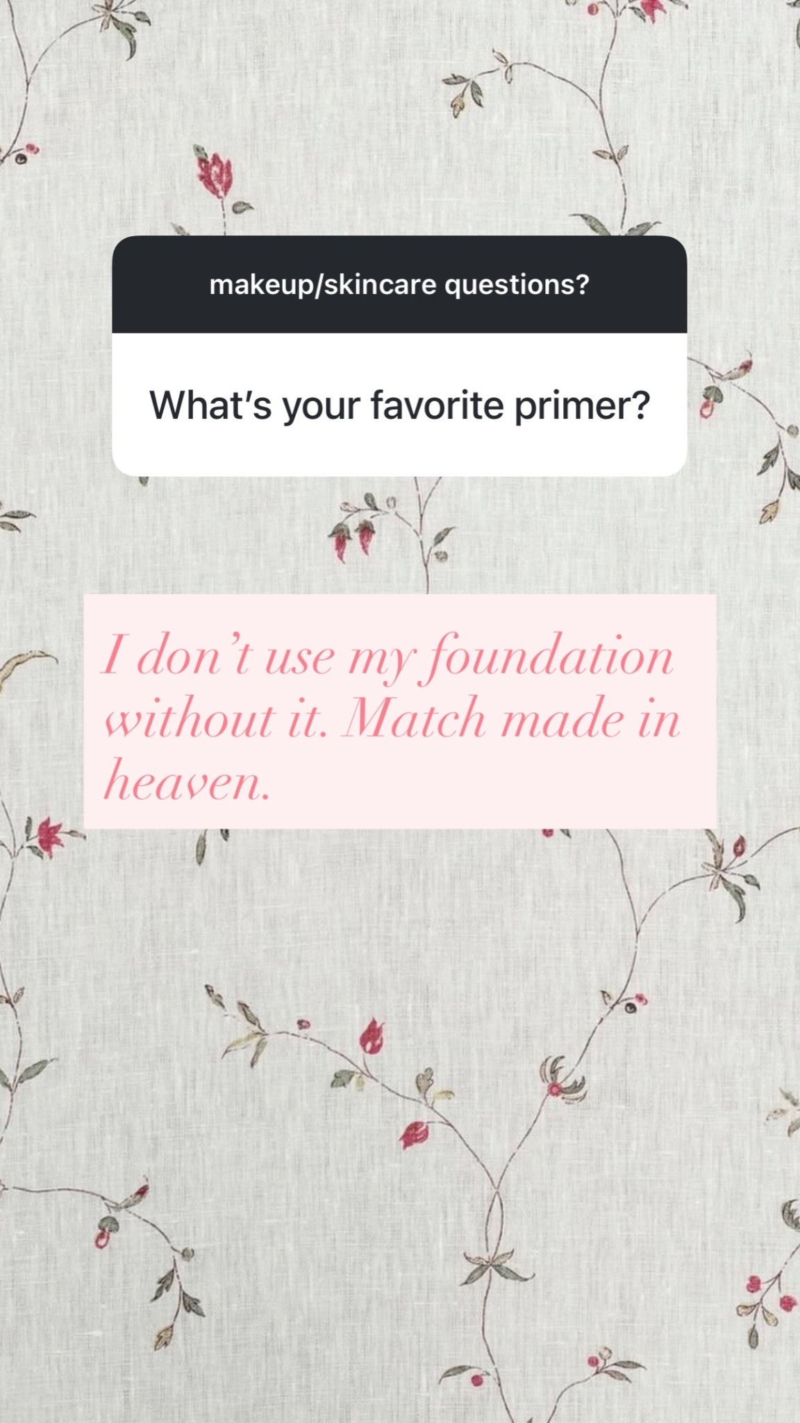 Primer under foundation 

#LTKBeauty #LTKselfcare #LTKgrwm