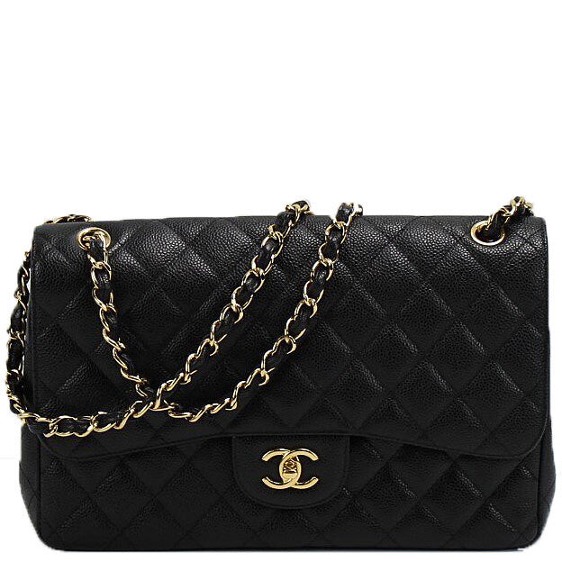 Classic Flap Jumbo Caviar 14-1 (PL4) | Keeks Designer Handbags