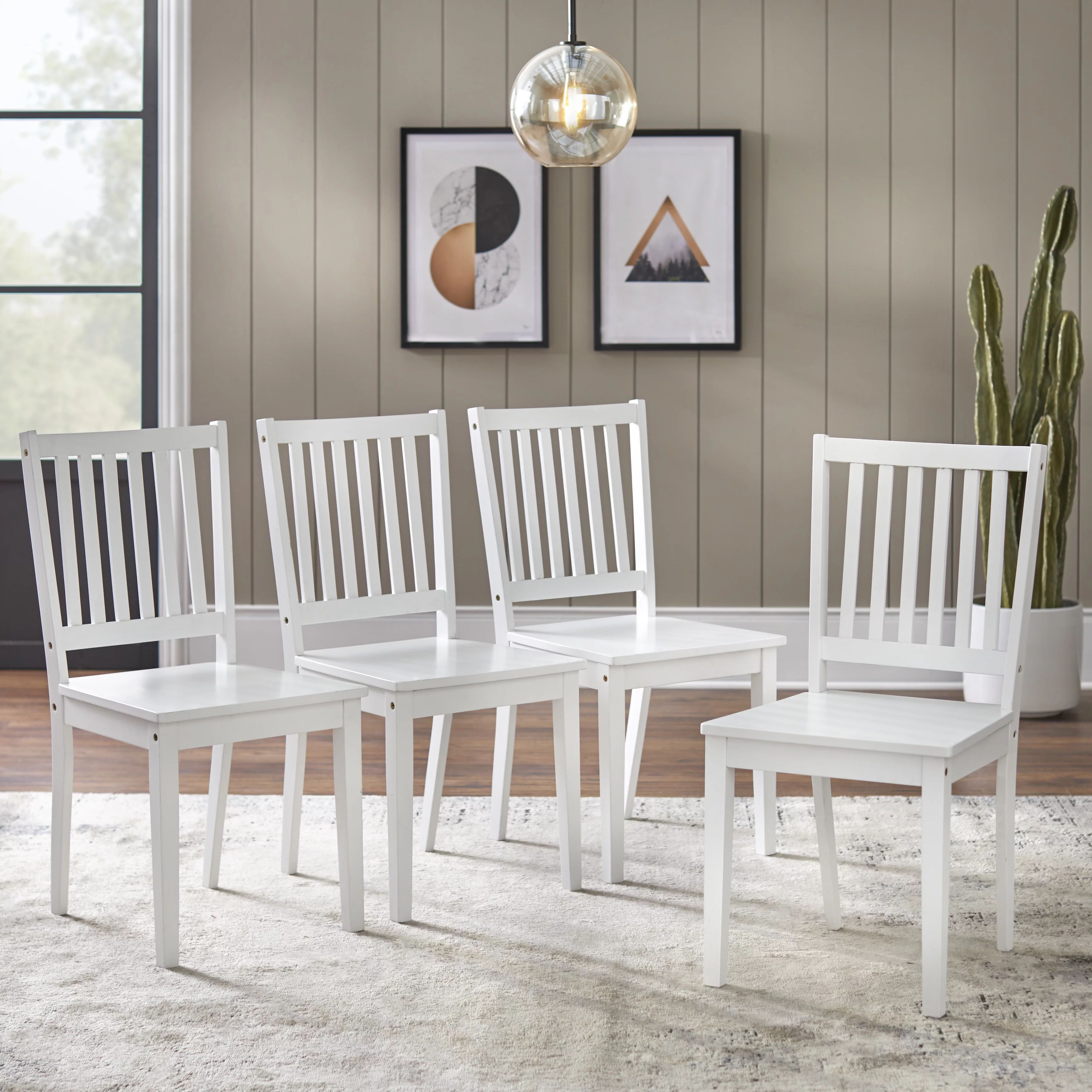 TMS Shaker Dining Chair, Set of 4, White | Walmart (US)