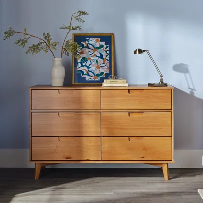 Yarber 6 Drawer Solid Wood Double Dresser | Wayfair North America