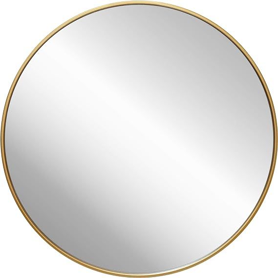 Gold Circle Wall Mirror 30 Inch Round Wall Mirror for Entryways, Washrooms, Living Rooms and More... | Amazon (US)
