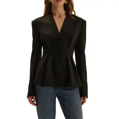 Favorite Daughter The Headlines Blazer in Black at Nordstrom, Size Large | Nordstrom