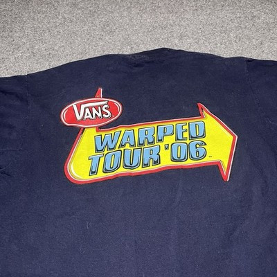 Vtg Vans Warped Tour T Shirt Mens Medium 2006 MLB Majestic Skate Baseball Y2K | eBay US