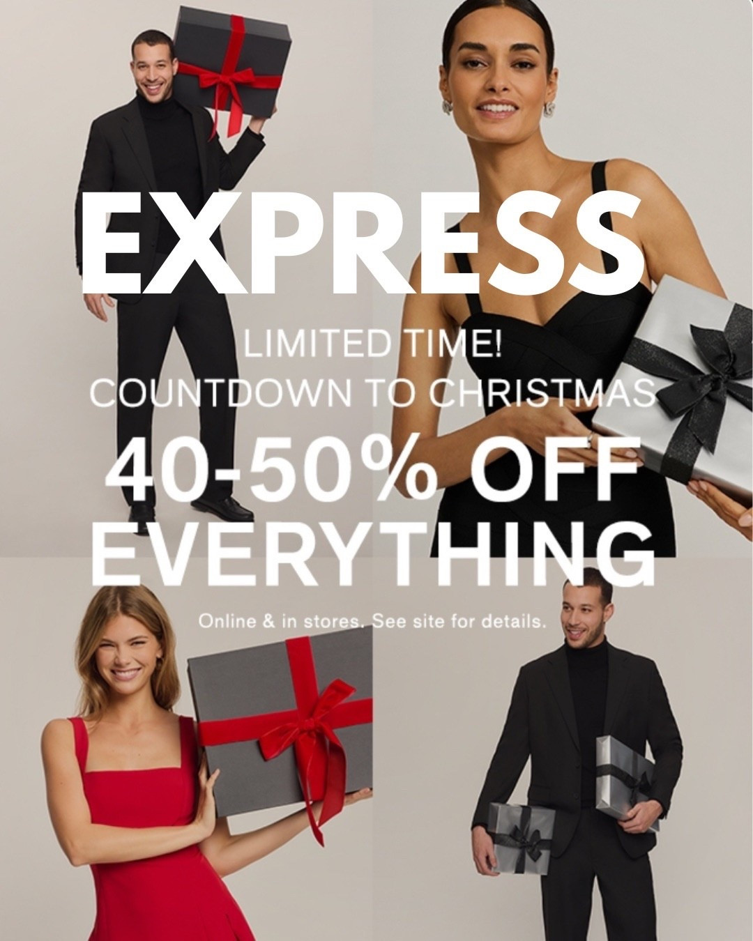 SALE at Express‼️ 40% to 50% OFF Site Wide!! 🛍️  Tap any photo to shop the entire Sale!!
Gifts 🎁- Christmas Dress 👗 Party Outfit- Friendsgiving - Holiday Outfit - Christmas Dress - XMas Gifts - WorkWear- New Years Eve 

Follow my LTK @fashionistanyc on the @shop.LTK app to view this post and get my exclusive app-only content!

#liketkit #LTKSaleAlert #LTKGiftGuide #LTKSeasonal #LTKHoliday #LTKootd #LTKgrwm #LTKFindsUnder50 #LTKdayinmylife
@shop.ltk
https://liketk.it/5G7z1
