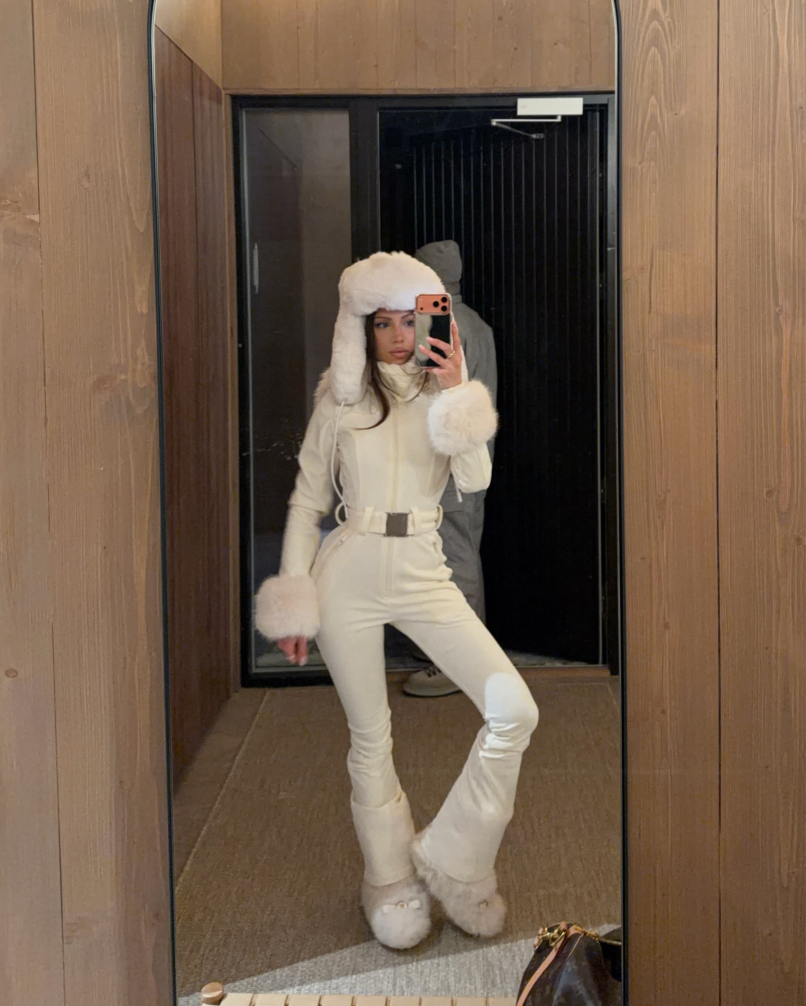 Feeling warm, flattering, and effortlessly elegant in this @ohpolly jumpsuit ❄️🤍

#LTKwinter #LTKtravel