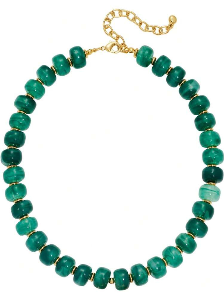 1pc Resin Chunky Beaded Necklace For Women Minimalistic Modern Statement Necklace Jewelry Accesso... | SHEIN
