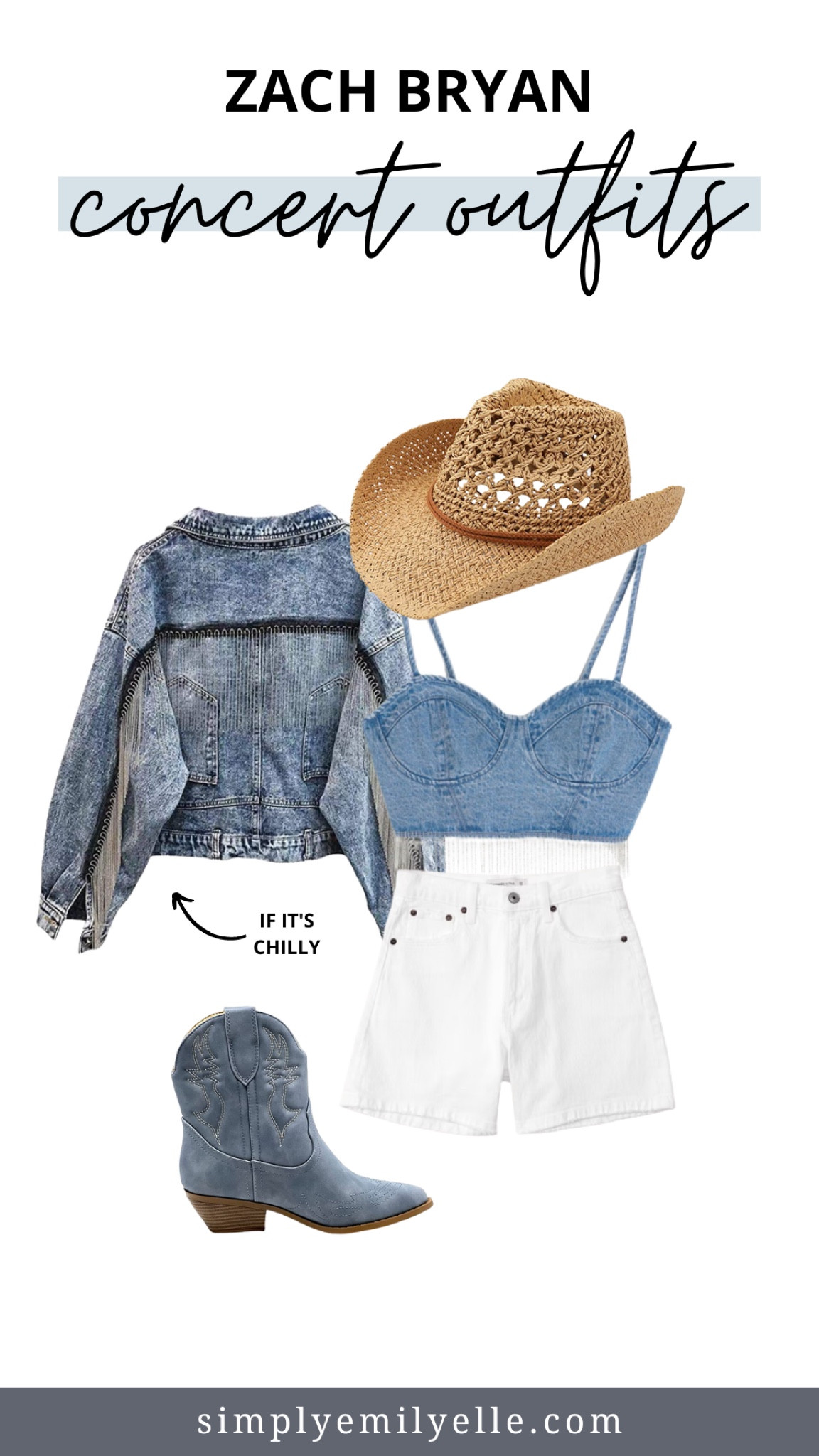 Country concert outfit idea, country concert outfit, cowgirl boots, cowgirl hat, country concert outfit Inspo, blue cowgirl boots, denim jacket, fringe jacket, fringe too, denim top, denim tank top 

#LTKSeasonal #LTKFestival #LTKFind