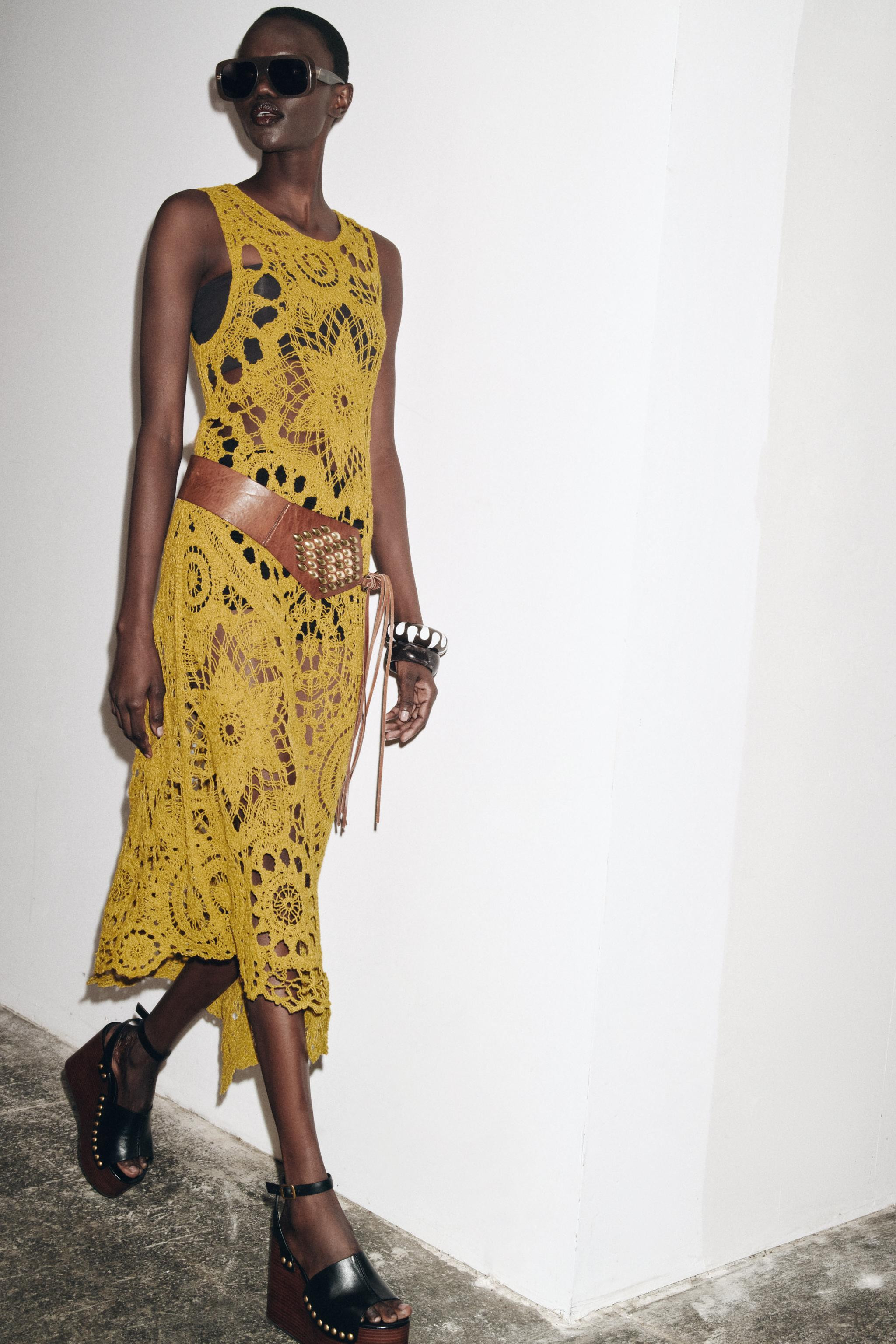 ASYMMETRIC CROCHET DRESS | Zara US