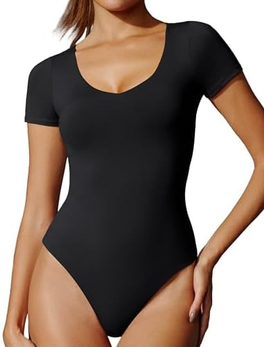IUGA Bodysuits for Women Tummy Control Body Suits for Womens Compression Slimming Thong Bodysuit ... | Amazon (US)