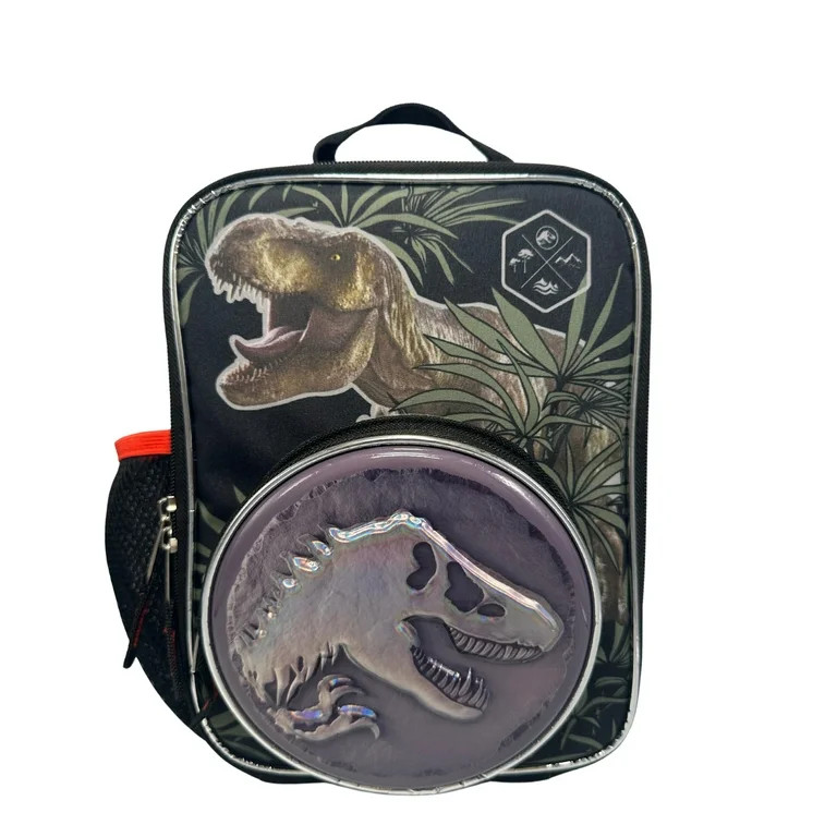 Jurassic Park Stone Logo Unisex 10 inch Polyester Reusable Lunch Kit Black | Walmart (US)