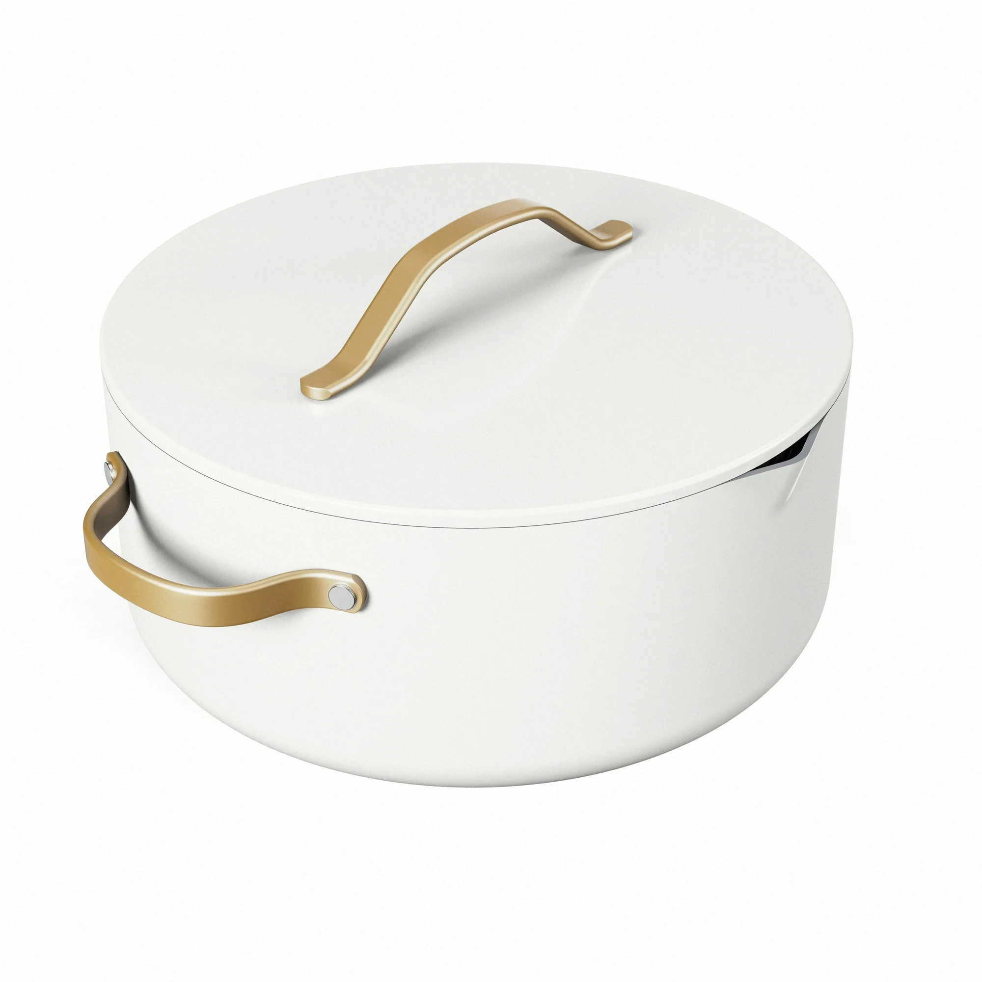 Beautiful 8 Quart Ceramic Non-Stick Stock Pot with Strainer Lid, White Icing by Drew Barrymore | Walmart (US)