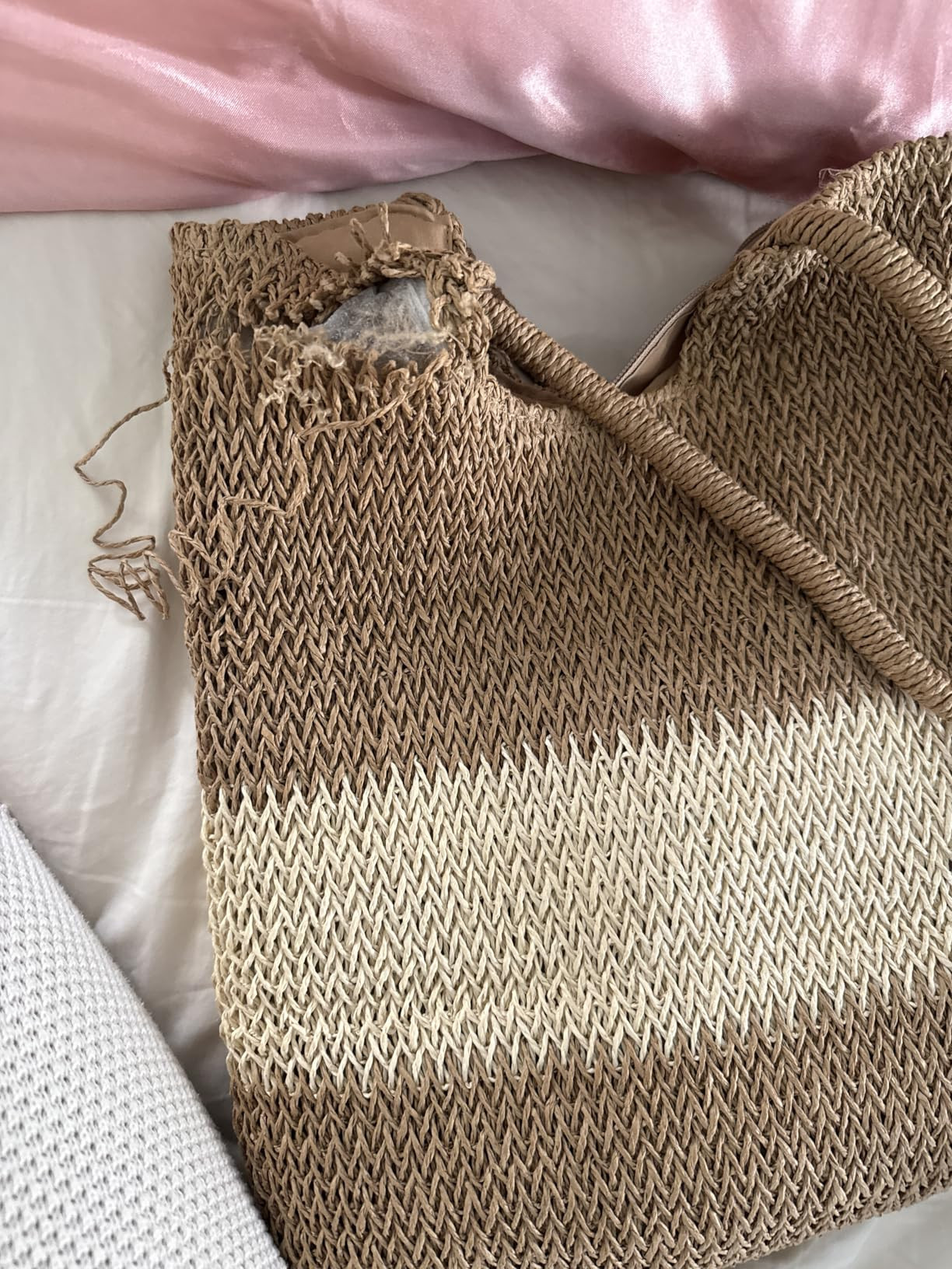 Straw Beach Bags for Women - Summer Woven Tote Bag Shoulder Handbags, Large Beach Bag for Women f... | Amazon (US)