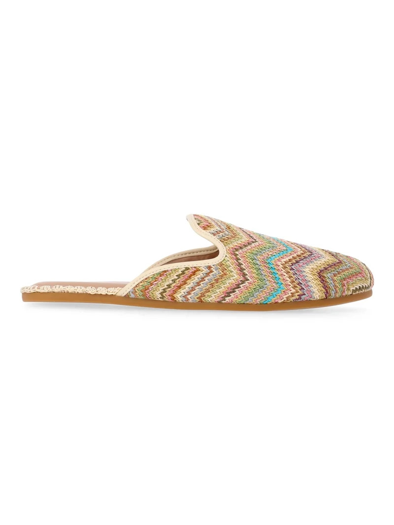 Time and Tru Women's Whipstitch Raffia Mules | Walmart (US)