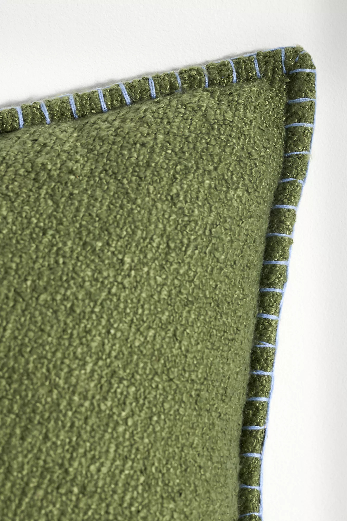 Curtis Bouclé Blanket-Stitch Pillow | Anthropologie (US)