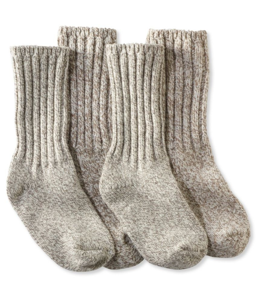 Adults' Merino Wool Ragg Socks, 10" Two-Pack Gray/Gray Large, Wool Blend/Nylon L.L.Bean | L.L. Bean