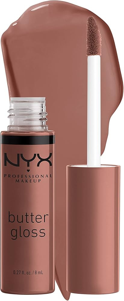 NYX PROFESSIONAL MAKEUP Butter Gloss Brown Sugar, Non-Sticky Lip Gloss - Butterscotch (Neutral Li... | Amazon (US)