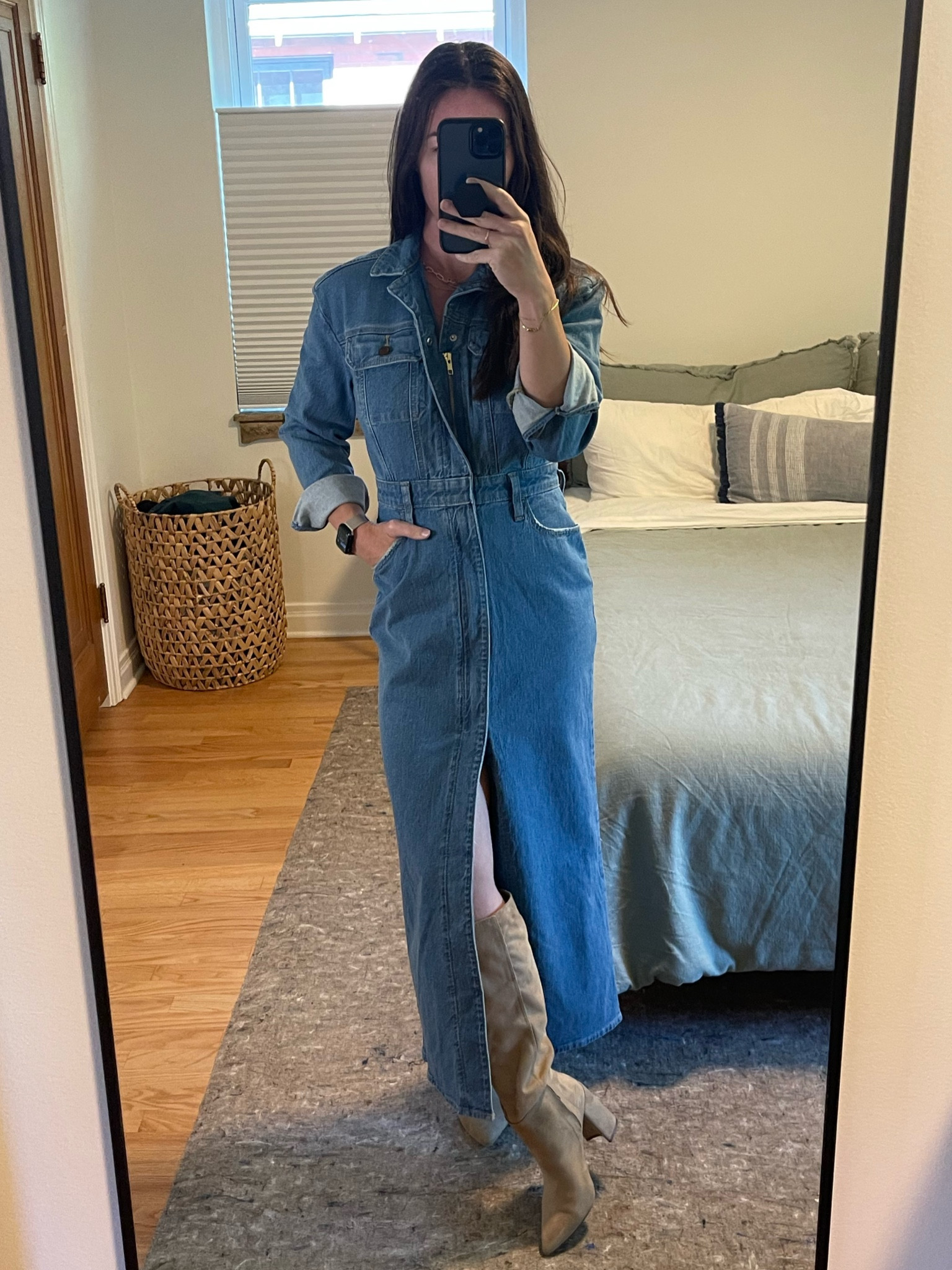 This denim maxi dress from target is SO GOOD! Lots of ways to style it + def add a belt. I’m wearing a size 0 (5’5” & 125lbs) 

Video on my IG stories & target highlight reel (@elizabethcherner)

#LTKstyletip #LTKworkwear #LTKfindsunder50