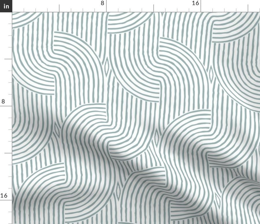 Zen Garden Textured Waves Pillow Fabric | Spoonflower