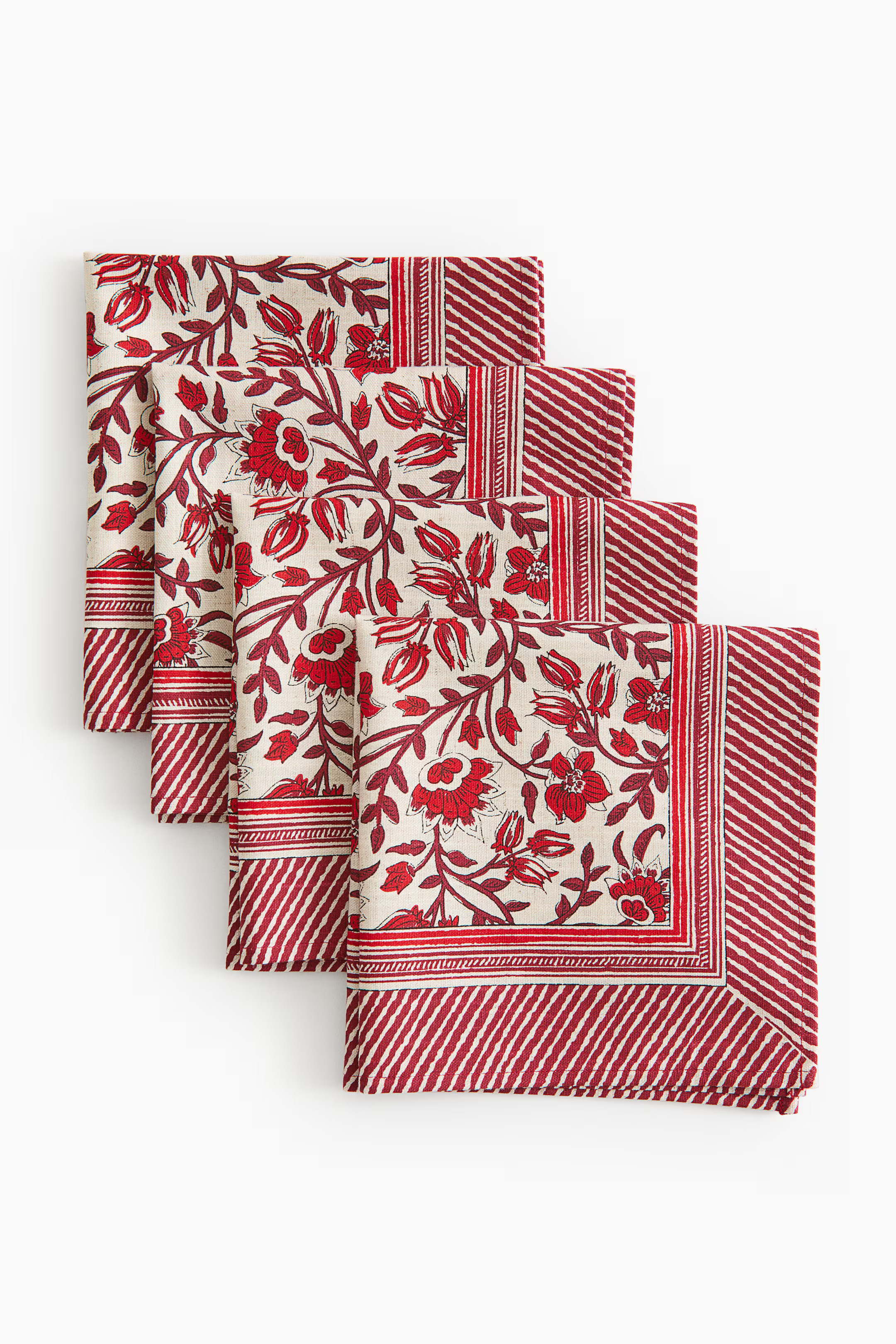4-Pack Patterned Napkins | H&M (US + CA)