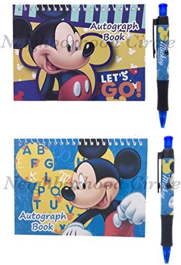 Disney Authentic Autograph Book with Pen, 2 pack (Blue Blue Mickey) | Amazon (US)