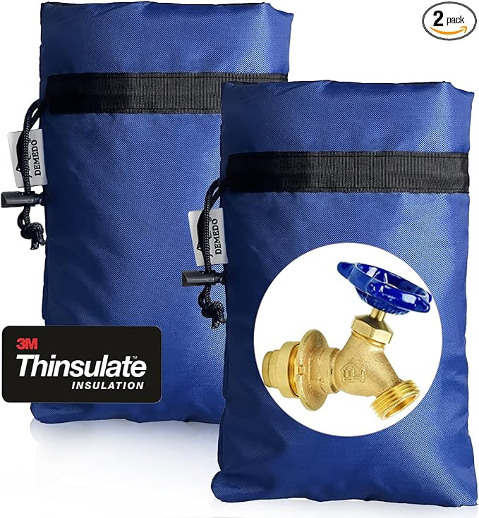 Enlarge Outdoor Faucet Cover for Winter Freeze Protection, 3M Thinsulate, 10”H x 6.3”W Hose B... | Amazon (US)