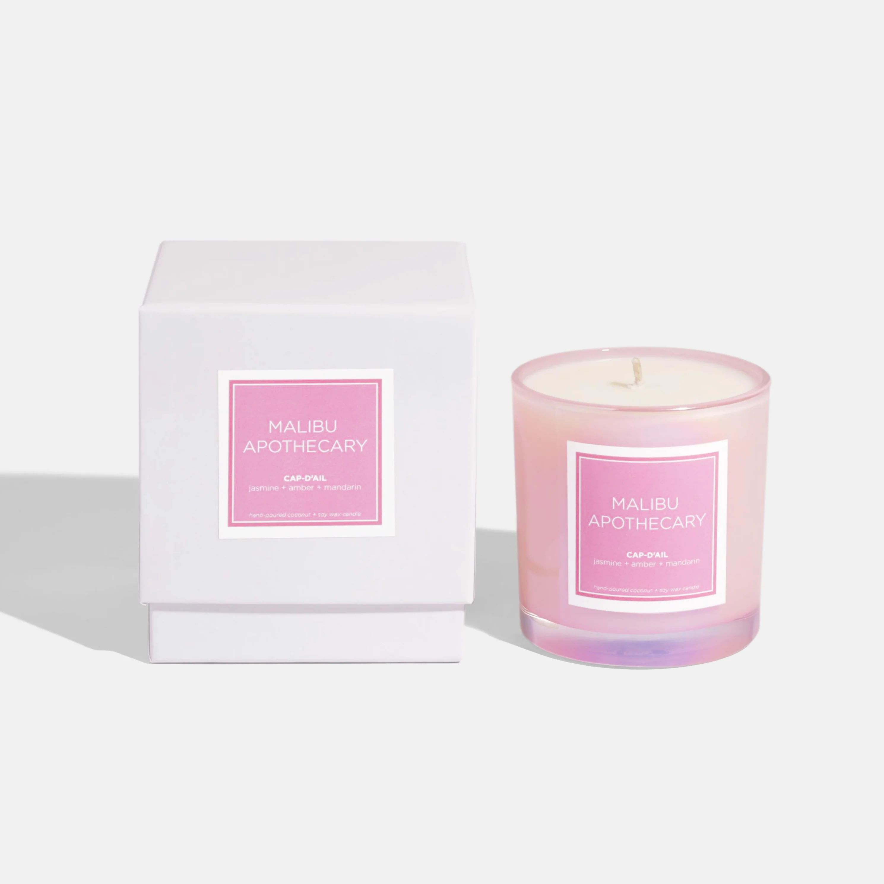 Iridescent Pink Candle by Malibu Apothecary | Support HerStory