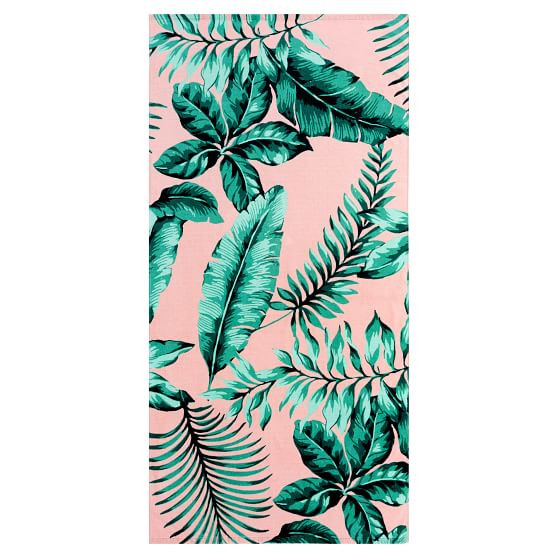 The Emily & Meritt Palm Leaf Beach Towel | Pottery Barn Teen
