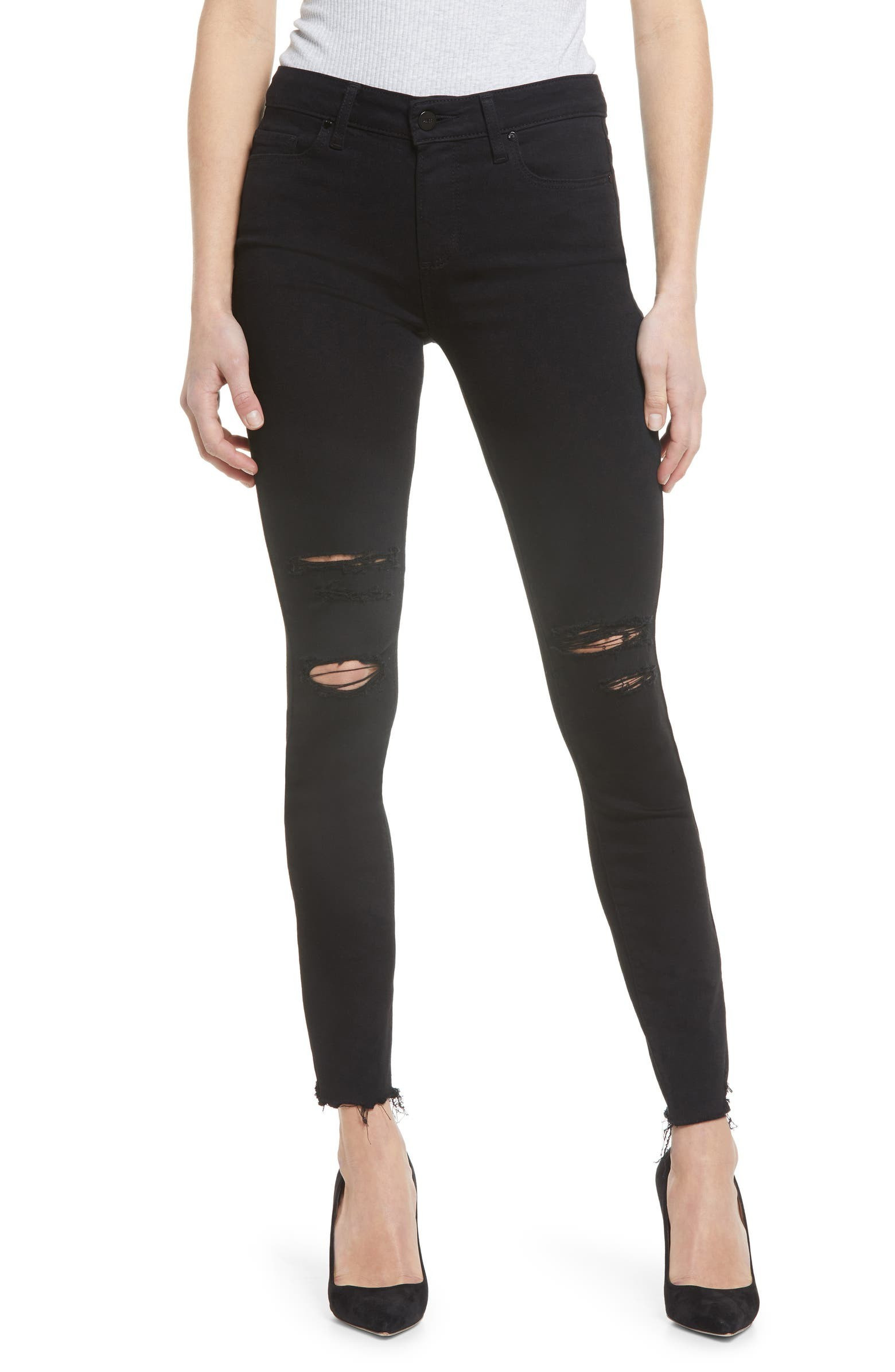 Verdugo Deconstructed Hem Distressed Ankle Skinny Jeans | Nordstrom