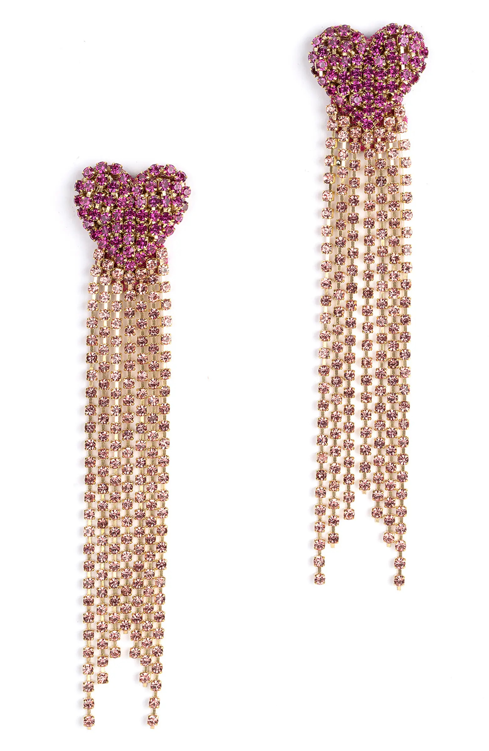 Deepa Gurnani Divina Crystal Heart Drop Earrings | Nordstrom | Nordstrom