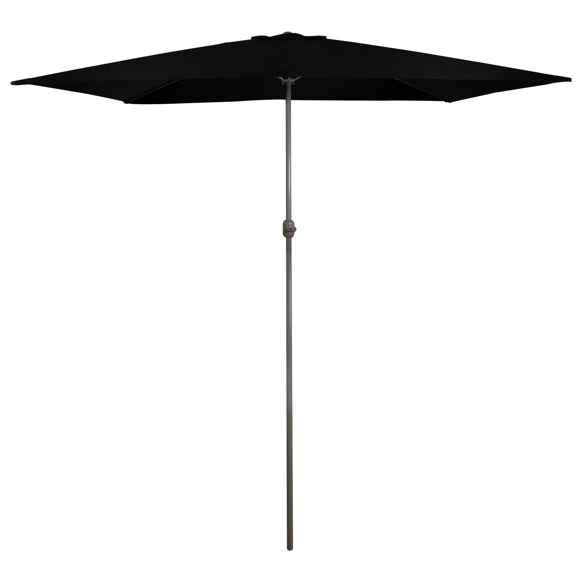 Northlight 10' x 6.5' Outdoor Patio Market Umbrella with Hand Crank - Black | Walmart (US)