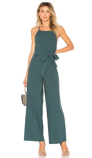 Line & Dot Randy Jumpsuit in Peacock | Revolve Clothing (Global)