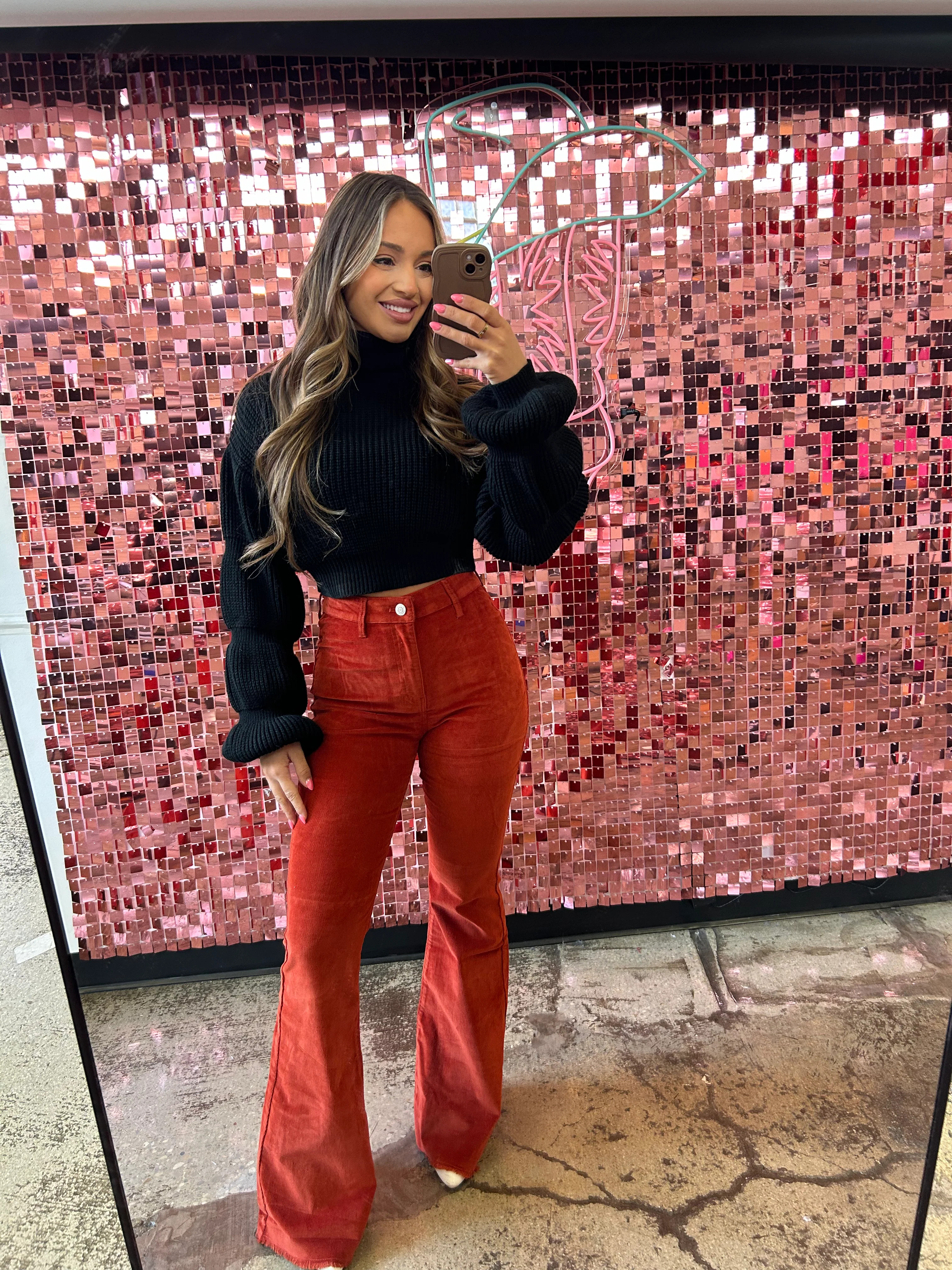 Madelinn Corduroy High Rise Flare Jeans | Willow Boutique