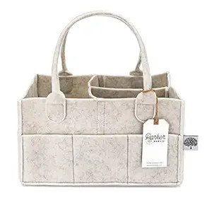 Parker Baby Diaper Caddy - Nursery Storage Bin and Car Organizer for Diapers and Baby Wipes - Whi... | Amazon (US)