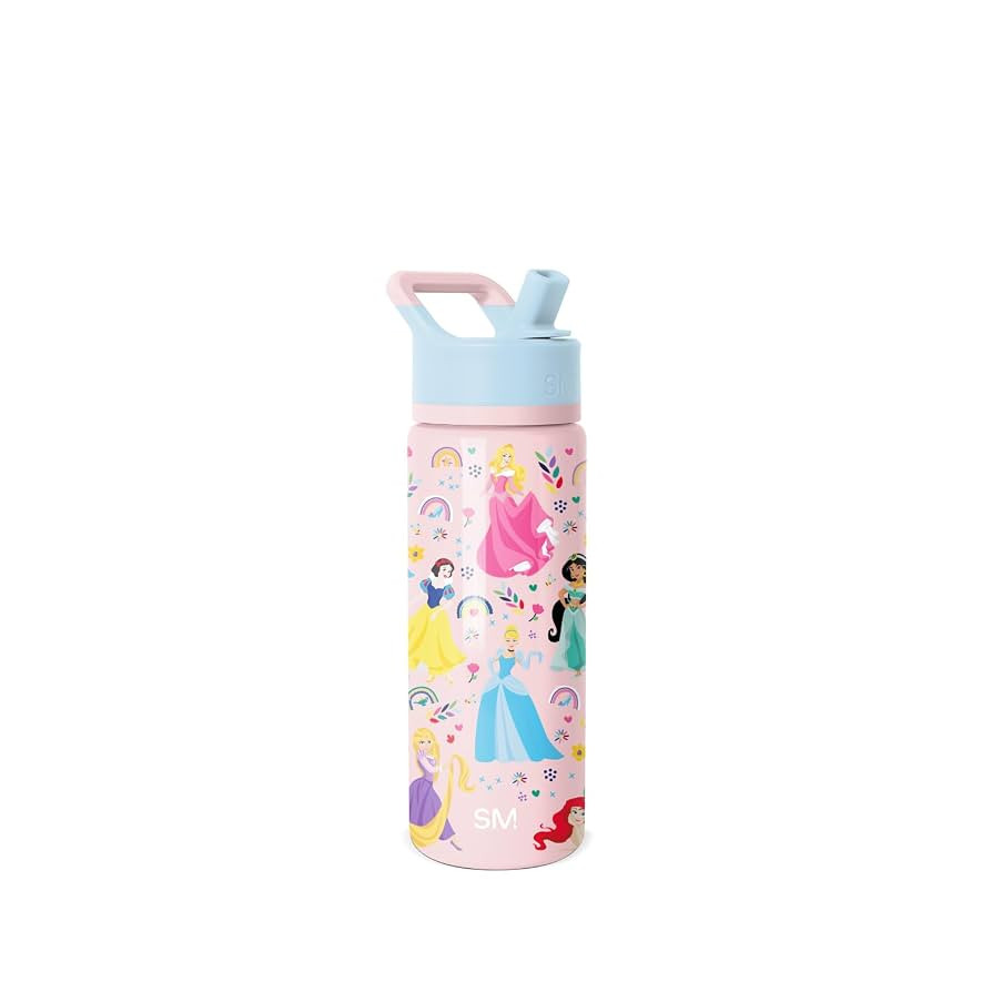 Simple Modern Kids Summit Water Bottle with Straw Lid | Disney Princess 18oz Stainless Steel Cup ... | Amazon (US)