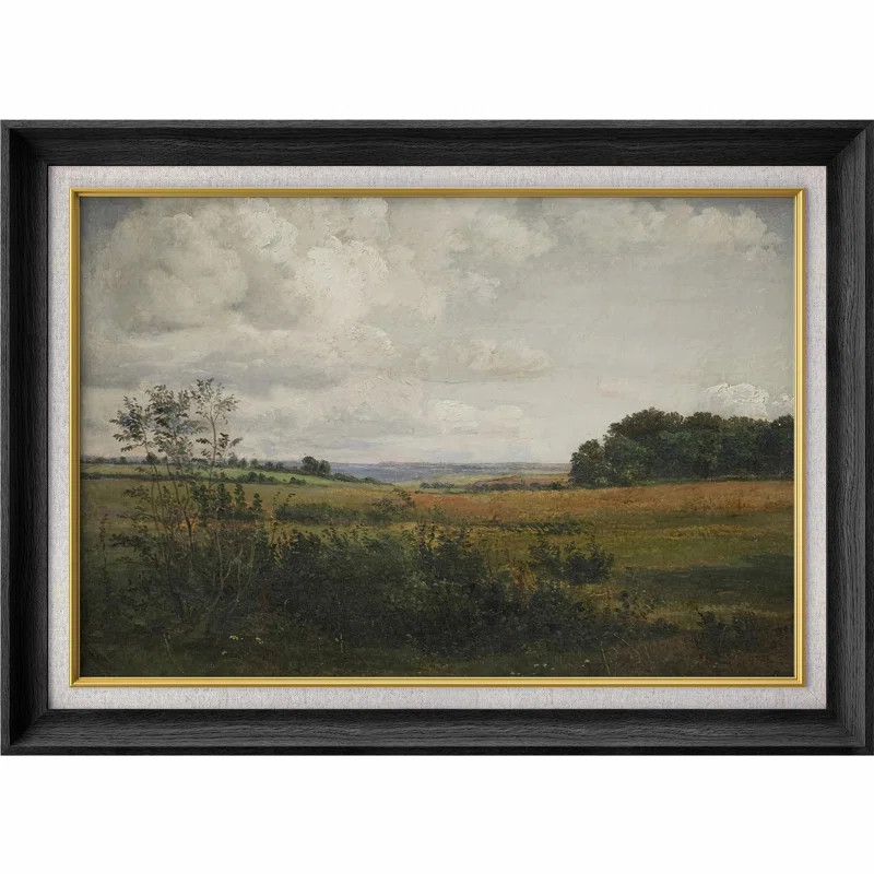 Rustic Countryside " IDEA4WALL Premium Framed Wall Art Rustic Rural Storm Cloud Country Landscape... | Wayfair North America