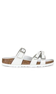 BIRKENSTOCK Franca Hex D Buckle Sandal in White from Revolve.com | Revolve Clothing (Global)