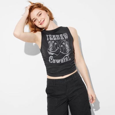 Women's Ruched Graphic Tank Top - Wild Fable™ | Target