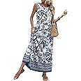 WIHOLL Summer Dresses for Women 2026 Maxi Dresses Long Flowy A Line Sleeveless Sundresses with Po... | Amazon (US)