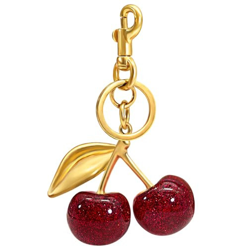 Nylry Cherry Bag Charm Purse Charms for Handbags - Cute Cherry Accessories Gifts for Women - Aesthetic Y2K Kawaii Keychain Accessories - Red | Amazon (US)
