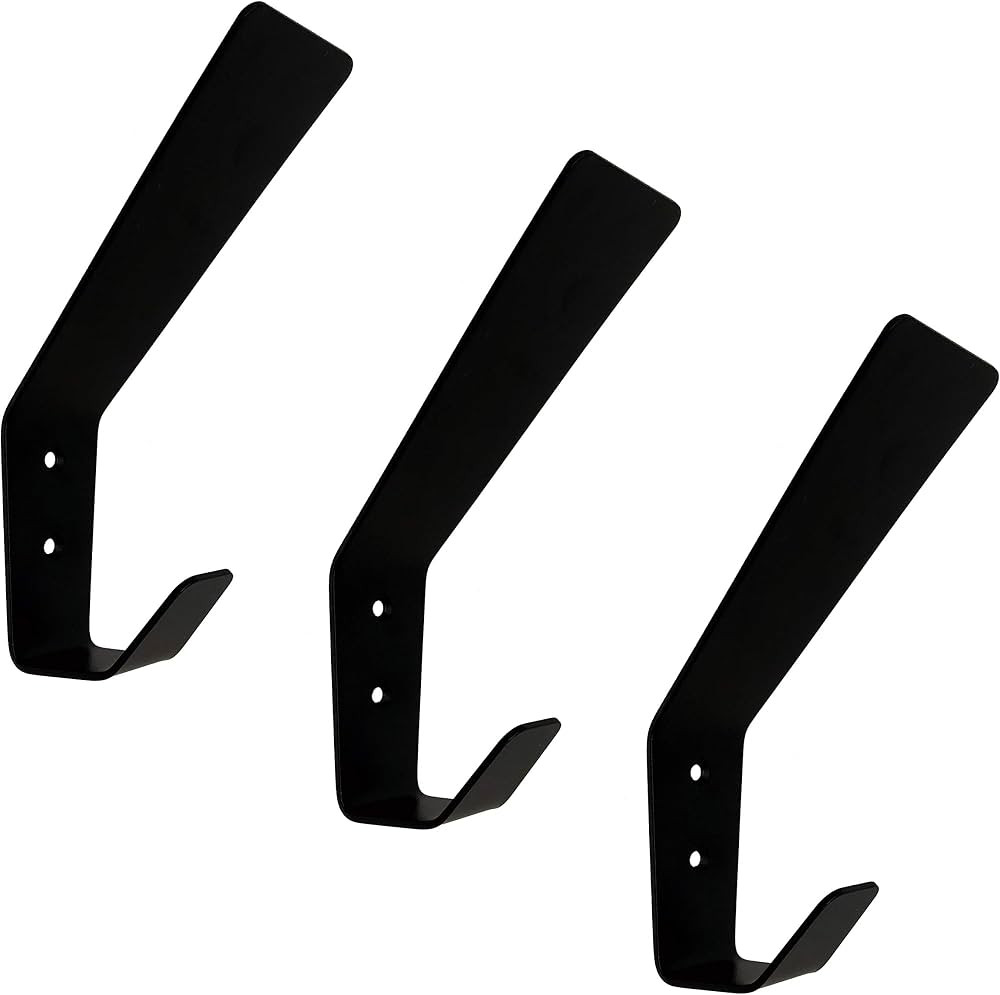 Amazon.com: Tetra-Teknica Home Essentials Metal Wall Hook, Matte Black, 3 Pack : Home & Kitchen | Amazon (US)