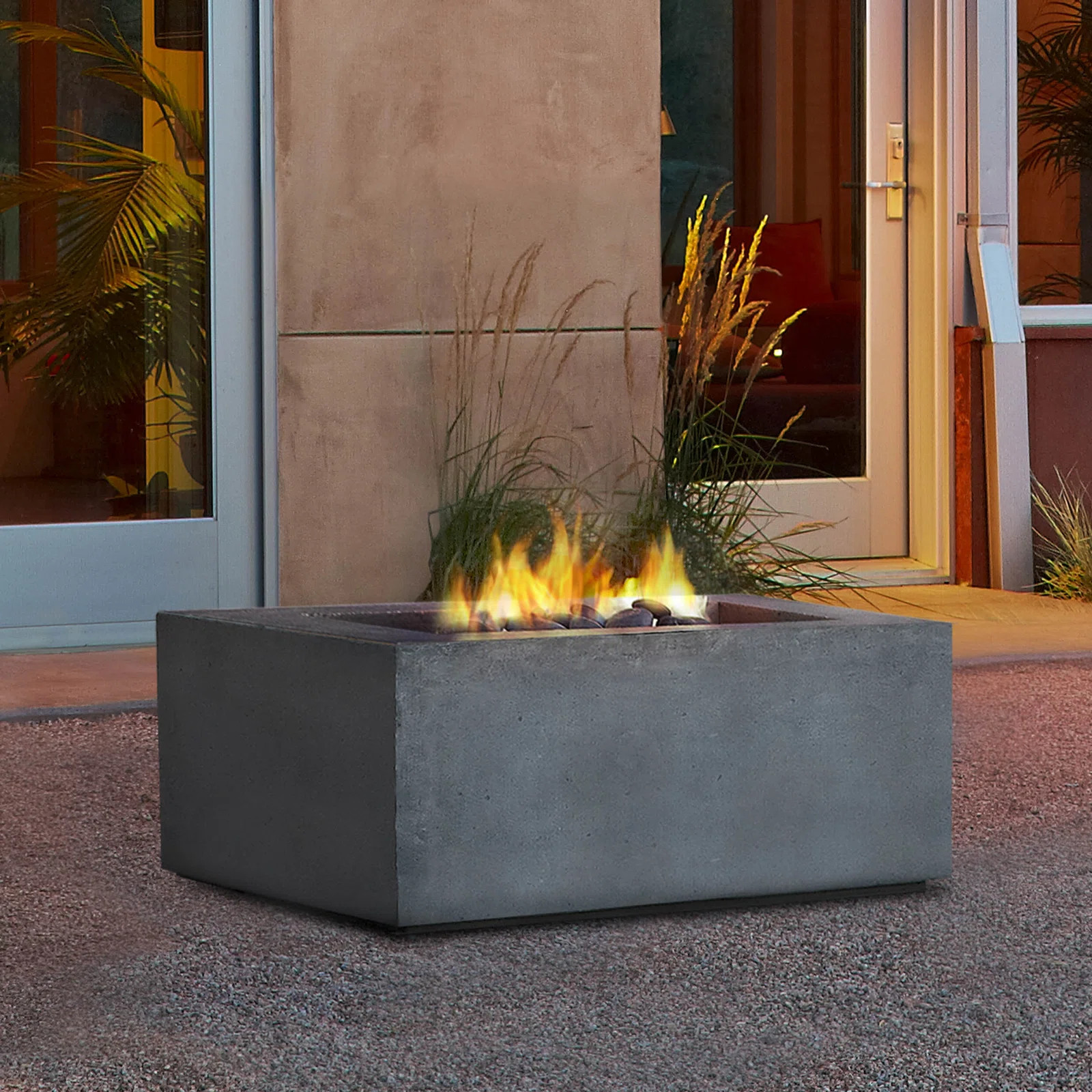 Real Flame BALTIC Concrete Fire Pit Table with Lid & Reviews | Wayfair | Wayfair North America