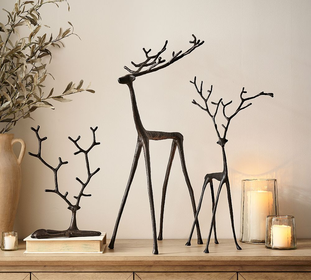 Bronze Sculpted Reindeer | Pottery Barn (US)