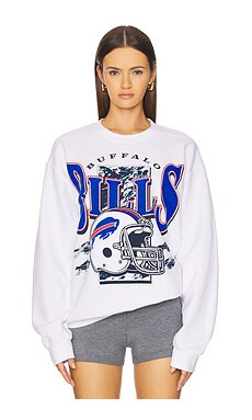 Junk Food Bills Conversion Crew Fleece Sweatshirt in White from Revolve.com | Revolve Clothing (Global)