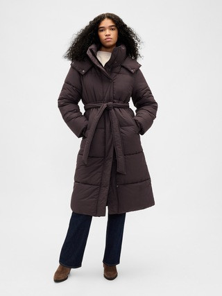 Belted Long Puffer Coat | Gap (CA)