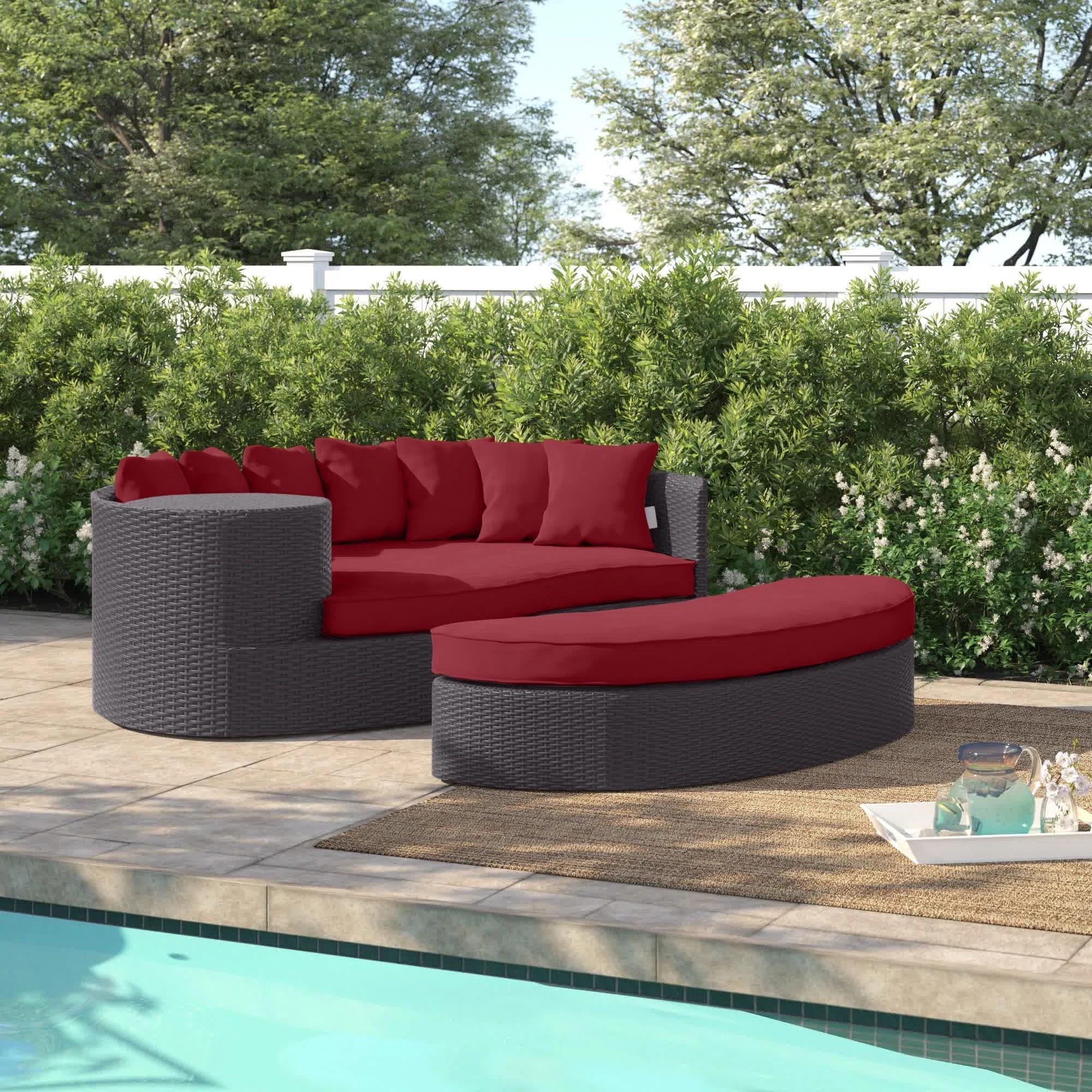 Create a resort-inspired outdoor space with the Convene 79” wide wicker patio daybed. Spacious, comfortable, and complete with cushions. This daybed is perfect for lounging, entertaining, or sunny afternoons. ON SALE and under $700.

Keywords: Daybed, patio daybed, patio furniture, poolside daybed, outdoor furniture, outdoor patio set, egg chair, outdoor egg chair, patio egg chair 


#LTKSeasonal #LTKHome #LTKSaleAlert
