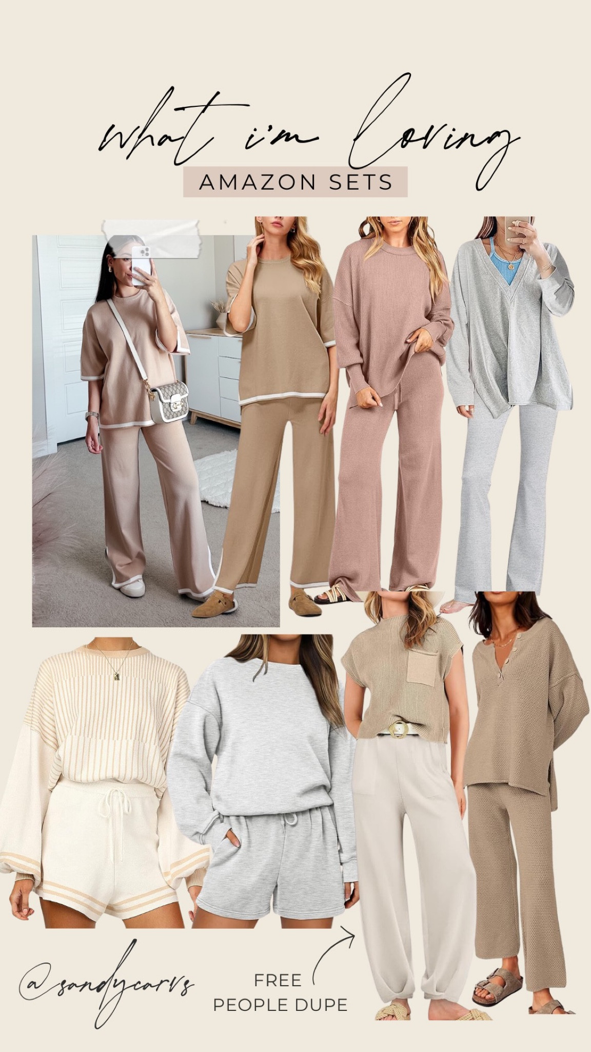 Amazon Sets I’m Loving 

amazon fashion, amazon fall fashion, amazon sets, two piece sets, lounge sets, free people dupes 

#LTKstyletip #LTKfindsunder50 #LTKsalealert